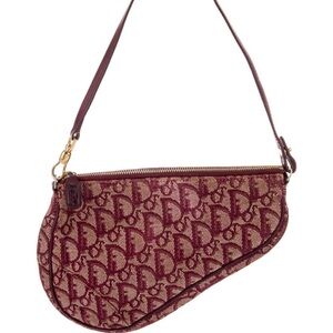 Dior Burgundy Mini Saddle Shoulder Bag